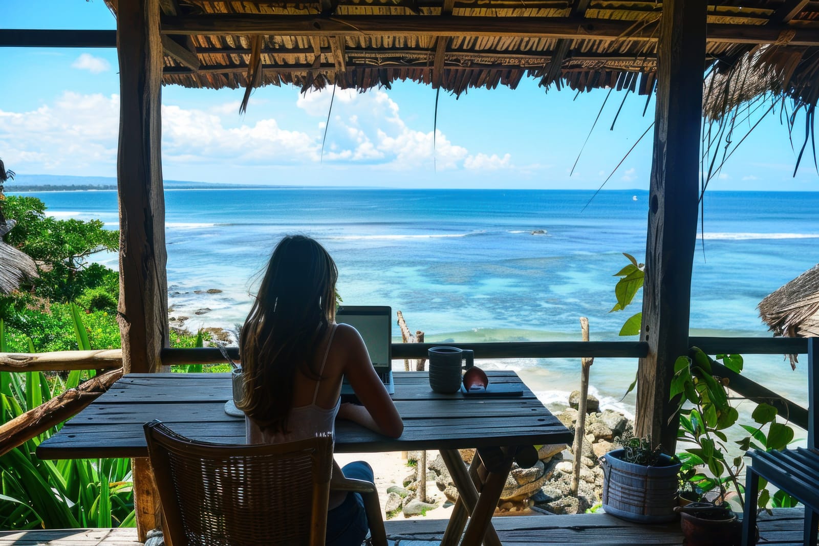60269162_woman-working-at-table-overlooking-ocean-with-laptop-remote-work-travel-concept